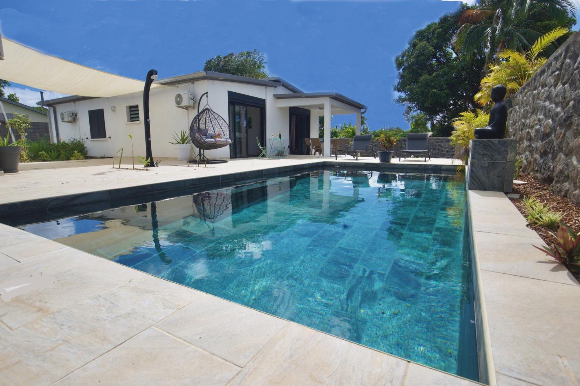 Villa Du Beau Vallon 2 Jacuzzi Privatif Et Piscine Chauffee Partagee Saint Benoit Bagian luar foto